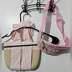 Pink and Beige Kids Purse/fanny Bag Bundle.